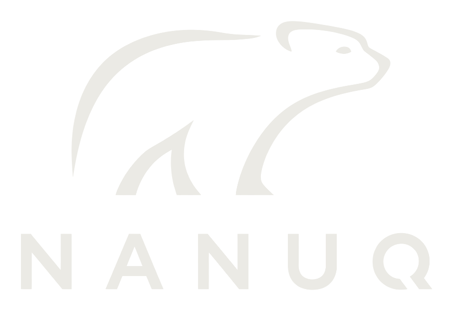 Logo Nanuq com símbolo de urso polar